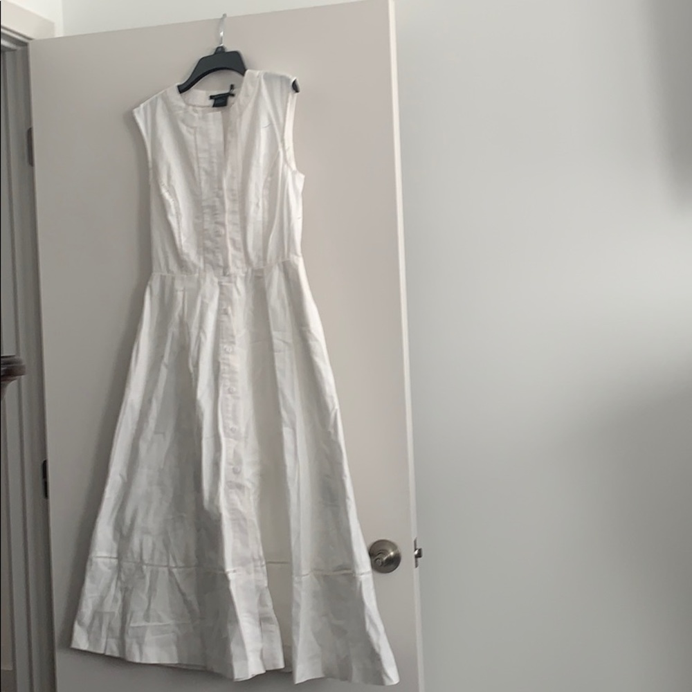 White fit & flare dress